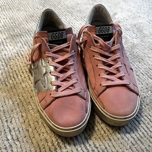Golden Goose Pink Suede Hi Star Sneaker Size 40